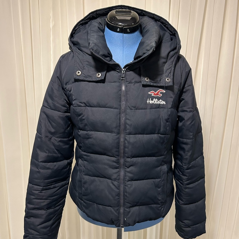 Hollister Navy Puffer Jacket